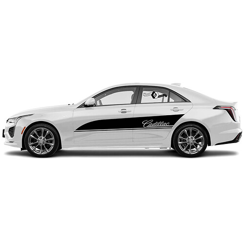 2 nueva calcomanía adhesiva puertas elegantes acento dos líneas de corte envoltura vinilo calcomanía para Cadillac CT4
