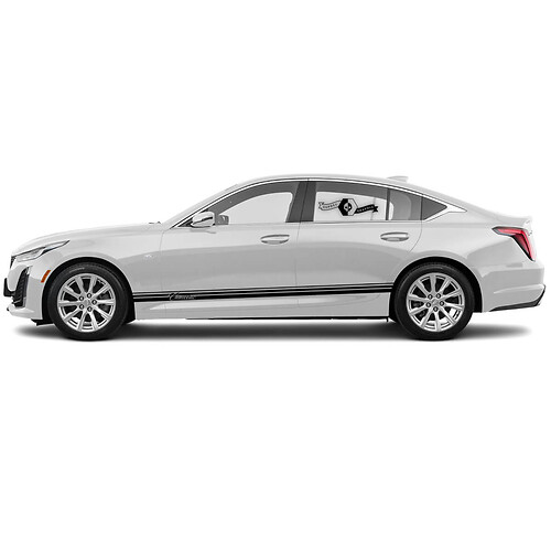 2 nueva calcomanía elegante Rocker Panel Accent Slim vinilo calcomanía para Cadillac CT5
