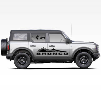 Par de calcomanías laterales Mountains Bronco para Ford Bronco 2021
