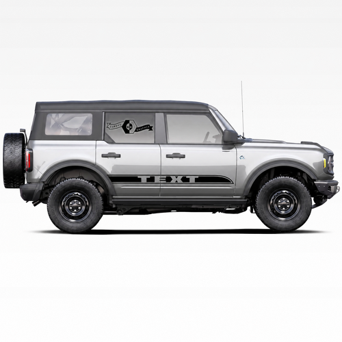 Juego de adhesivos personalizados para molduras laterales para Musclecar horse 2021