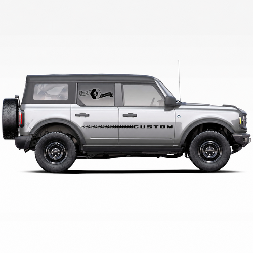 CUSTOM Staggered Dash Stripes — Pegatina de vinilo (puerta) para Ford Bronco 2021