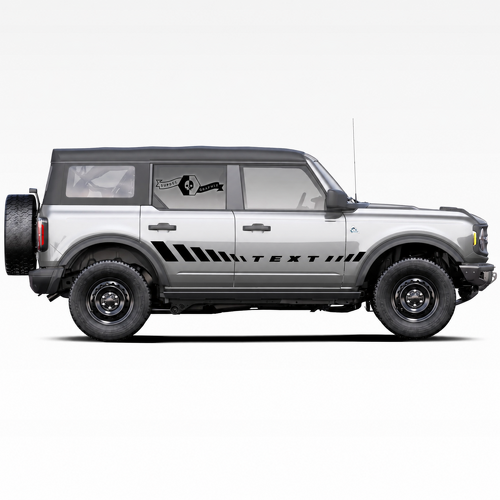 Etiquetas adhesivas personalizadas de tiras laterales para puerta, juego para Musclecar horse 2021