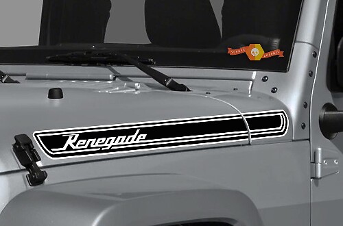 Vinilo de franjas para capó Renegade para Jeep Wrangler y CJ