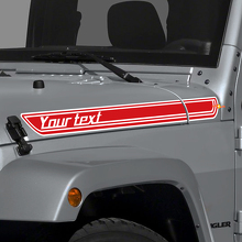 Vinilo adhesivo personalizado de franjas de capó para Jeep Wrangler y CJ_2