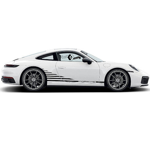 Juego de adhesivos vinilo de franjas laterales estilo Carrera para Porsche 911