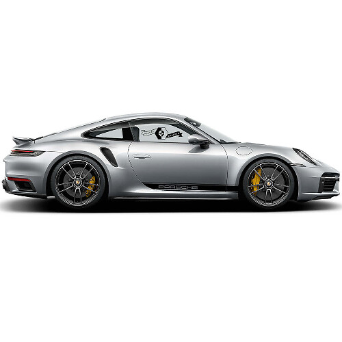 Kit de Vinilo con Letras Porsche y Rayas Laterales para Porsche 911 Carrera 4S