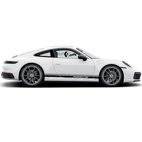 Juego de Calcomanías de Vinilo con Letras Porsche para las Rayas Laterales del Porsche 911 Carrera