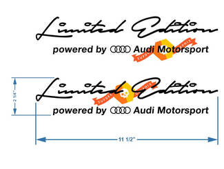 2 x Adhesivo adhesivo Audi Motorsport de edición limitada compatible con los modelos Audi 2
