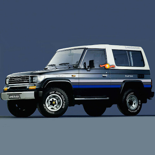 Kit de calcomanías de vinilo con rayas laterales estilo retro para Toyota Land Cruiser LJ73 1994