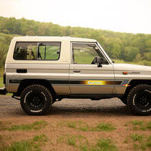 Kit de calcomanías de vinilo con franjas laterales degradadas de estilo retro para Toyota Land Cruiser LJ73 1994_3