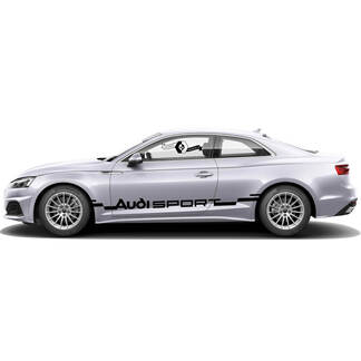 Par Audi Sport A5 car styling vinilo auto falda lateral coche pegatina Racing raya calcomanía para Audi
