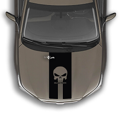 Vinilo adhesivo para capó con franjas estilo Punisher para Suba Outback