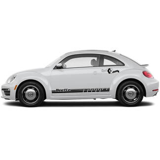 2 Volkswagen Beetle rocker Stripe Graphics Calcomanías líneas estilo inclinado se adaptan a cualquier año
