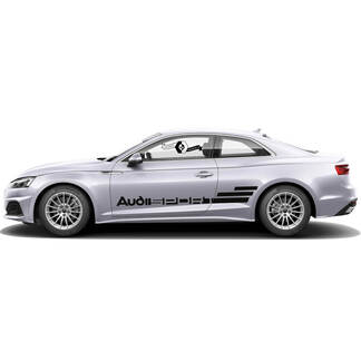 2 Audi Sport A5 car styling vinilo auto falda lateral auto pegatina Racing raya WRAP calcomanía para Audi
