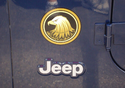 Calcomanía Redonda de Vinilo Golden Eagle para Jeep Wrangler