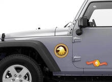 Calcomanía Redonda de Vinilo Golden Eagle para Jeep Wrangler_2