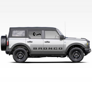 2 pegatinas para puertas laterales con logotipo de Bronco para Ford Bronco 2021
