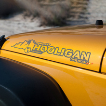 Calcomanía de vinilo personalizada Hooligan para capó de Jeep Rubicon_2
