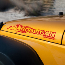 Calcomanía de vinilo personalizada Hooligan para capó de Jeep Rubicon_3