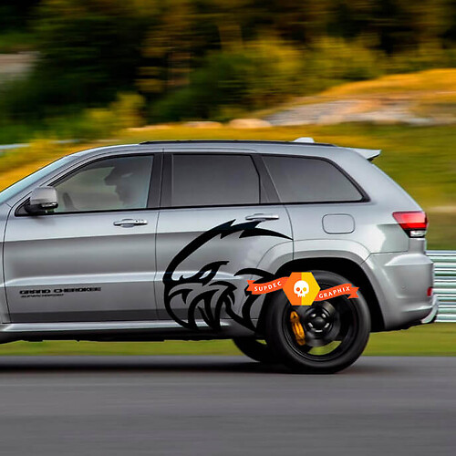 Jeep Grand Cherokee SRT Trackhawk Side Vinyl Decal Graphic 2