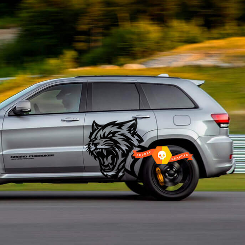 Calcomanía gráfica de vinilo lateral Jeep Grand Cherokee SRT TrackHawk 2
