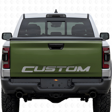 Vinilo adhesivo personalizado en negro para la puerta trasera de Dodge Ram Rebel_3