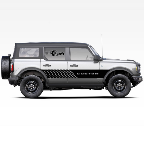 Par de calcomanías de rayas con el logotipo de caballo horse para envolver las puertas laterales de Musclecar horse 2021
