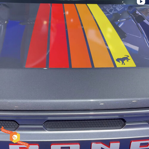 Franjas de capó, calcomanías de puertas para Ford Bronco 2021
