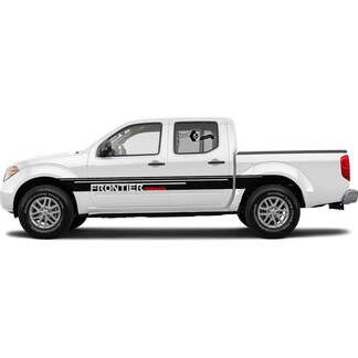 2 Nissan Frontier Accent Body Line Decal Sticker Graphic Side Stripe Doors dos colores
