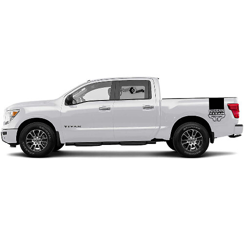 Calcomanía de vinilo decorativa de franjas de marca para la cabecera Nissan Titan