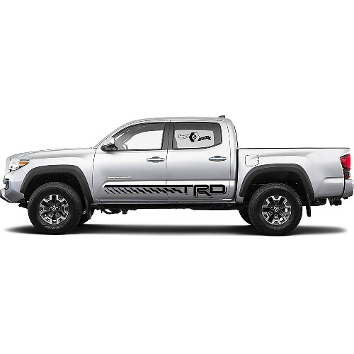 2 Juego de calcomanías para Toyota Trd Tacoma Franja Calcomanía para Panel Lateral Gráfico
