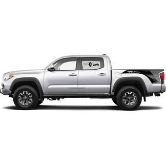 Kit de 2 pegatinas adhesivas para Toyota Trd Off-Road Tacoma Slit Lines Bed Decal Sticker Graphic Side WRAP
