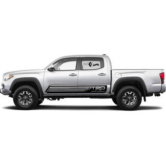 Kit de 2 pegatinas adhesivas para Toyota Trd Slit Lines Tacoma Stripe Doors Rocker Panel Decal Sticker gráfico
