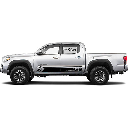 2 Para Toyota Trd Off Road Líneas de Ranura Tacoma Franja Puertas Panel lateral Calcomanía Pegatina Gráfica Nueva
