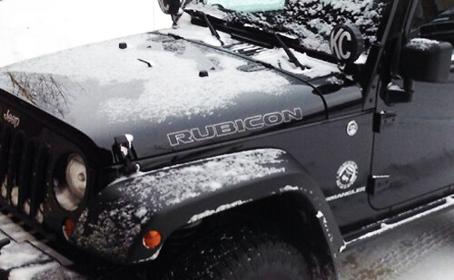 2 Jeep Rubicon Hood cualquier color CJ TJ YJ JK XJ cricut vinilo Stick