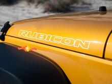 2 Jeep Rubicon Hood cualquier color CJ TJ YJ JK XJ cricut vinilo Stick 2