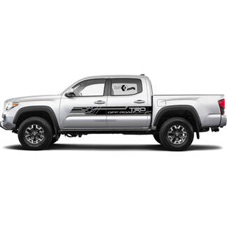 2 para Toyota Trd Off Road Slit Lines Tacoma Stripe Doors Decal Sticker Graphic New
