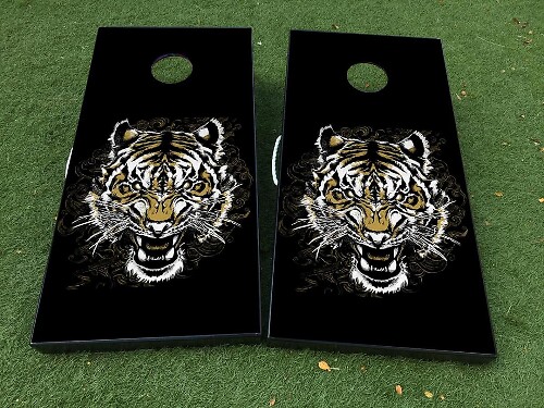 Juego de calcomanías de vinilo para tablero de Cornhole Tiger