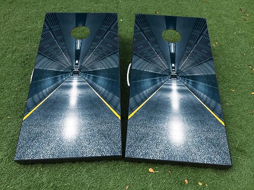 Juego de calcomanías de vinilo laminado para tablero de Cornhole de túnel