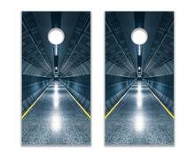 Juego de calcomanías de vinilo laminado para tablero de Cornhole de túnel_2