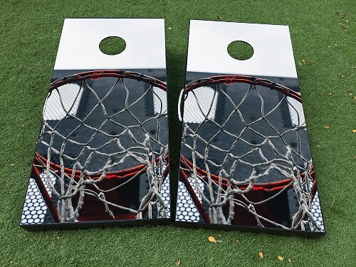 Kit de Vinilo Adhesivo para Tablero de Cornhole con Aro de Baloncesto