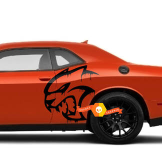 Calcomanías Blood Hellcat para Dodge Challenger o Charger Side Vinyl Stickers
