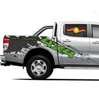 Calcomanías gráficas de cama lateral para camión todoterreno 4x4 para Ford Ranger
