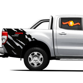 Calcomanías gráficas de cama lateral para camioneta todoterreno 4x4 para Ford Ranger 3
