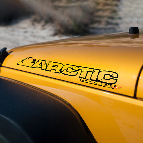 Calcomanías de vinilo con letras árticas para capó de Jeep Wrangler
