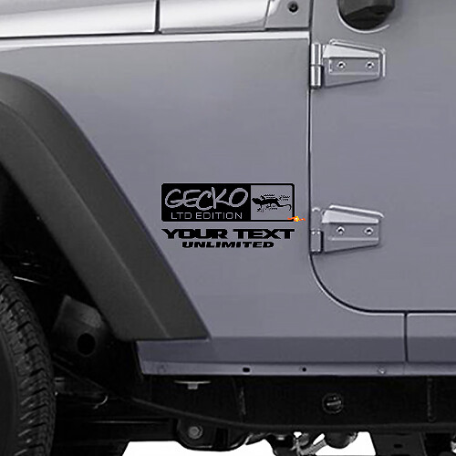 Calcomanía lateral de vinilo estilo Gecko LTD para Jeep Wrangler Rubicon