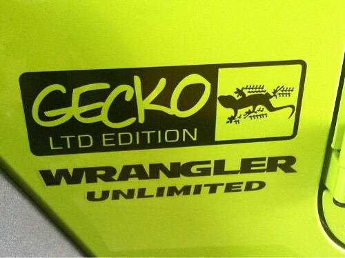2 pegatinas de vinilo Gecko LTD Jeep Wrangler Rubicon TJ YK JK