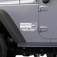 Calcomanía lateral de vinilo estilo Gecko LTD para Jeep Wrangler Rubicon_2