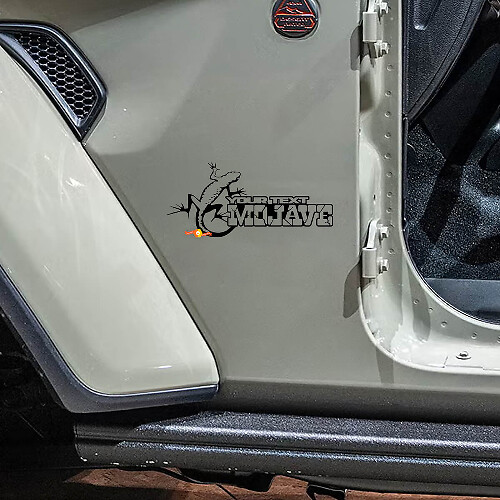 Juego de adhesivos laterales de vinilo Mojave Gecko personalizados para Jeep Wrangler Rubicon