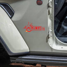 Juego de adhesivos laterales de vinilo Mojave Gecko personalizados para Jeep Wrangler Rubicon_3